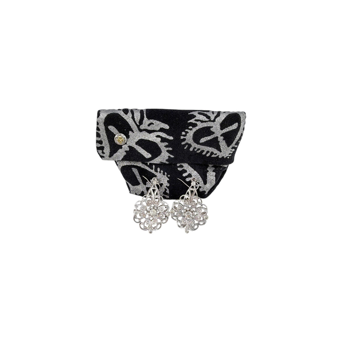 VSA Snow White Flower Drop Earrings