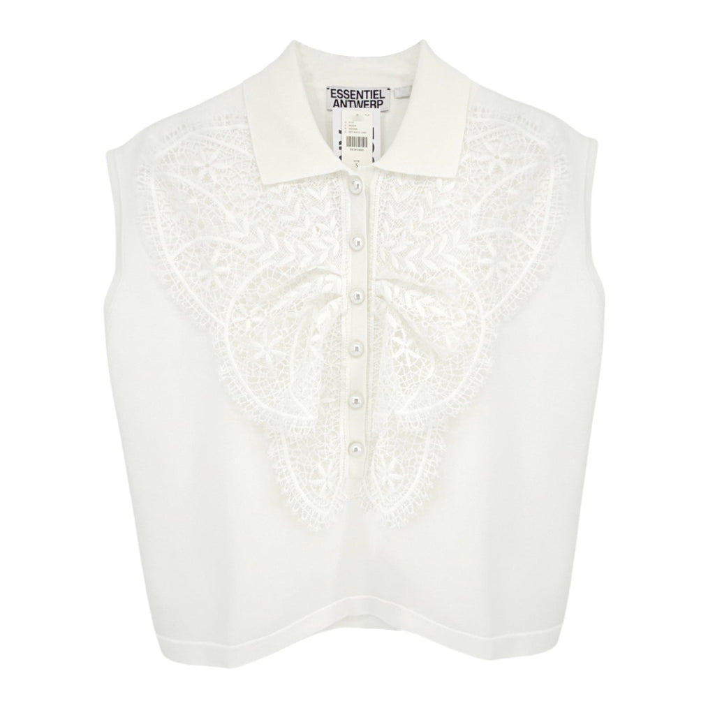 ESSENTIEL ANTWERP Ihelly Sweater Top in Off-white S