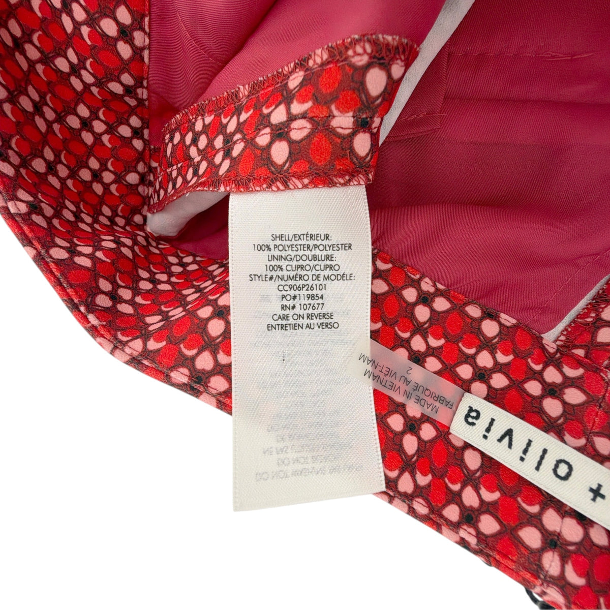 ALICE+OLIVIA Dylan High Waist Wide Leg Pants in Heart Flower Cherry 2