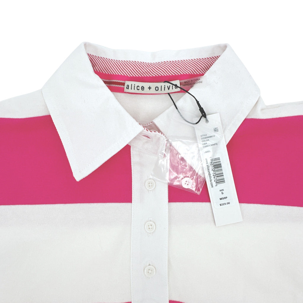 ALICE+OLIVIA Treva Boxy Polo Shirt S