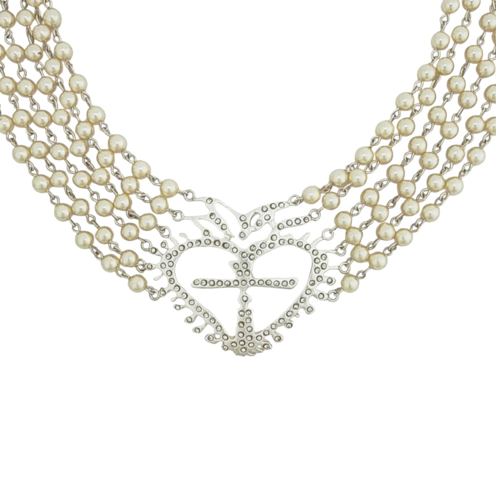 VSA La Queen Collar Pearl & Silver