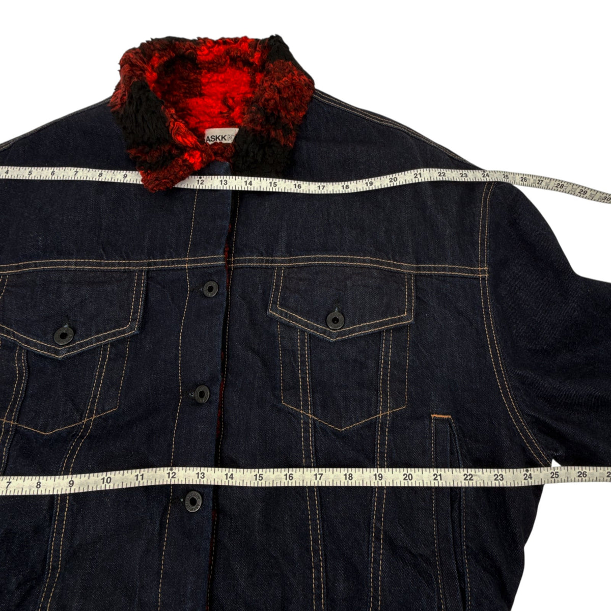 ASKK NY Nova Lined Jacket in Indigo Plaid 1|S