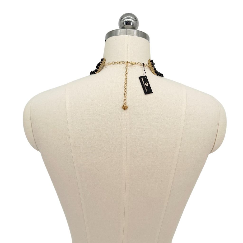 VIRGINS SAINTS & ANGELS VSA La Queen Collar Mystic Black in Gold