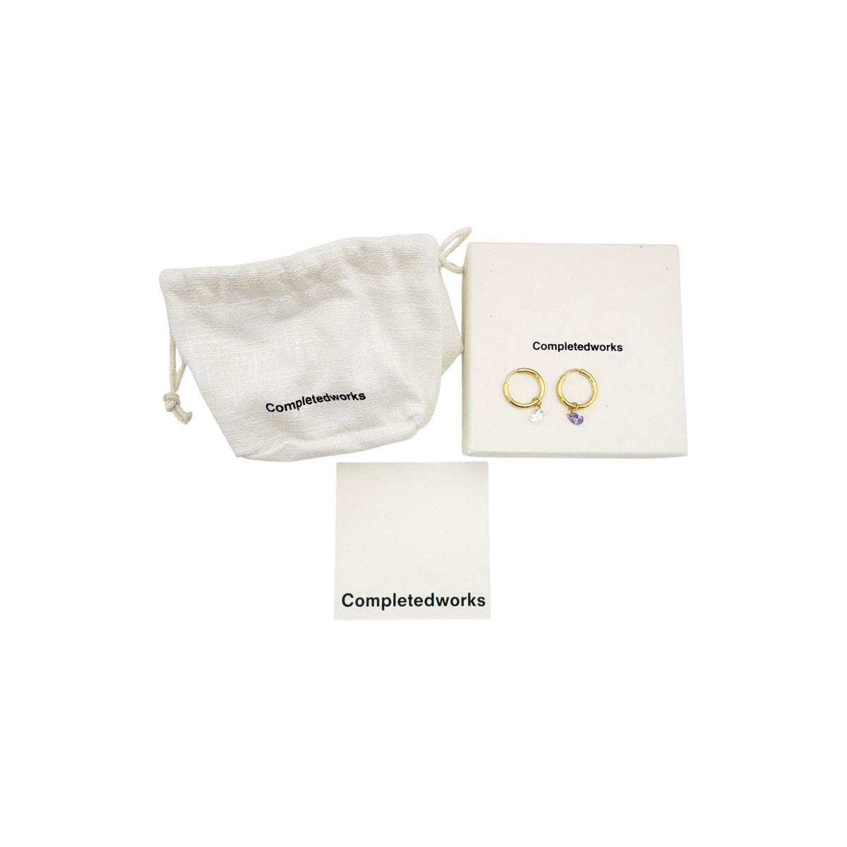 COMPLETEDWORKS Cubic Zirconia &amp; Gold Vermeil Hoop Earrings