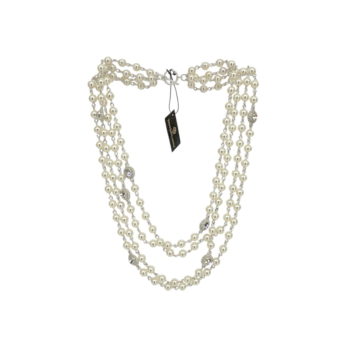 VSA Magdalena Necklace 6mm Cream Pearl in Silver