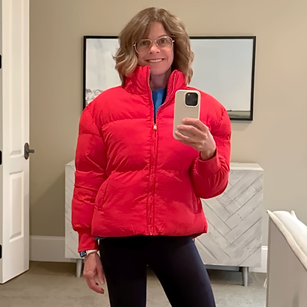 LOVERS+FRIENDS Jillian Puffer Jacket in Red XS