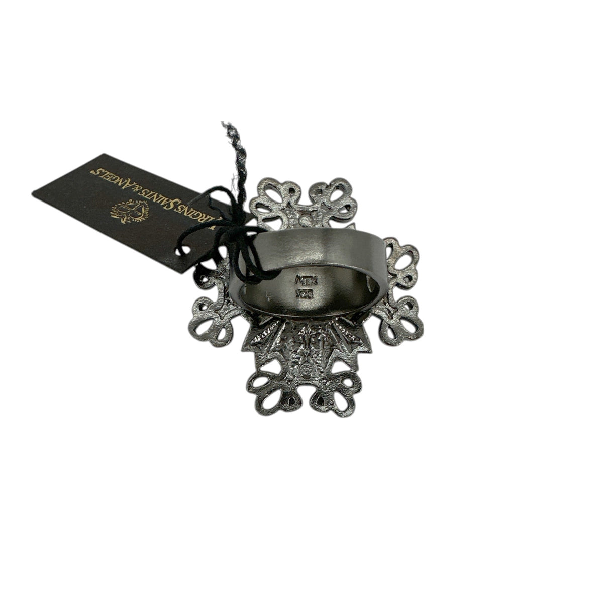 VSA Electra Cross Ring in Gunmetal Size 7