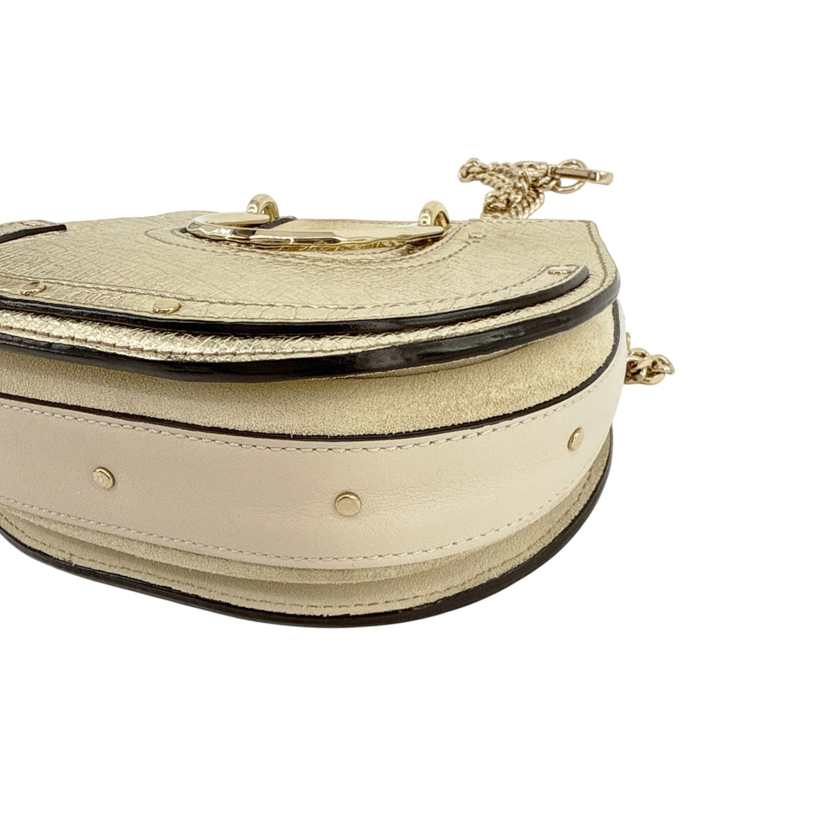 CHLOE Pixie Mini Convertible Belt Bag Metallic Gold