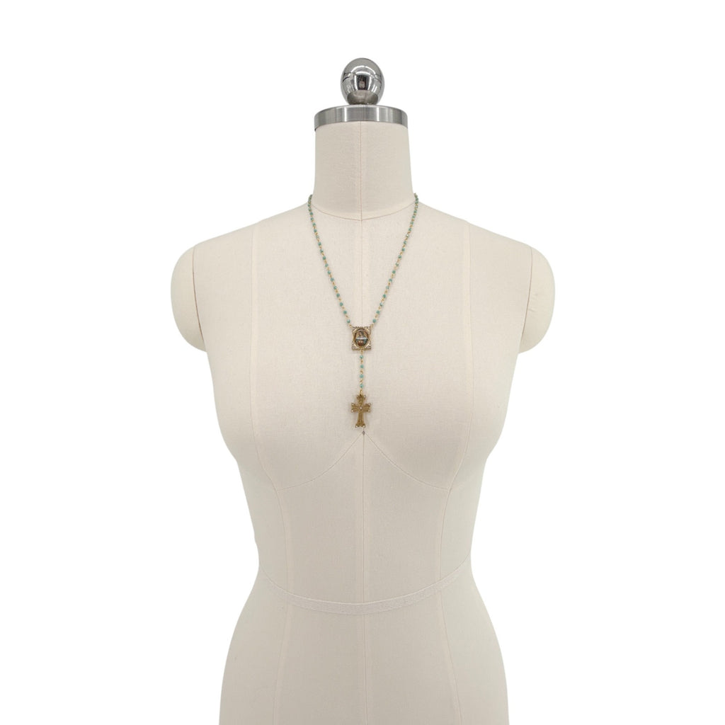 VSA Retablo Guadalupe Rosary Necklace