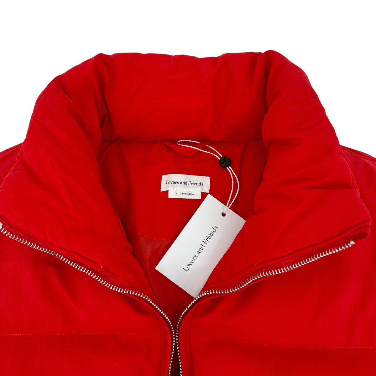 LOVERS+FRIENDS Jillian Puffer Jacket in Red XS