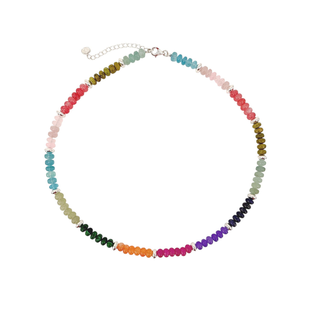 SILPADA Colored In Silver Mixed Stones Beaded Necklace