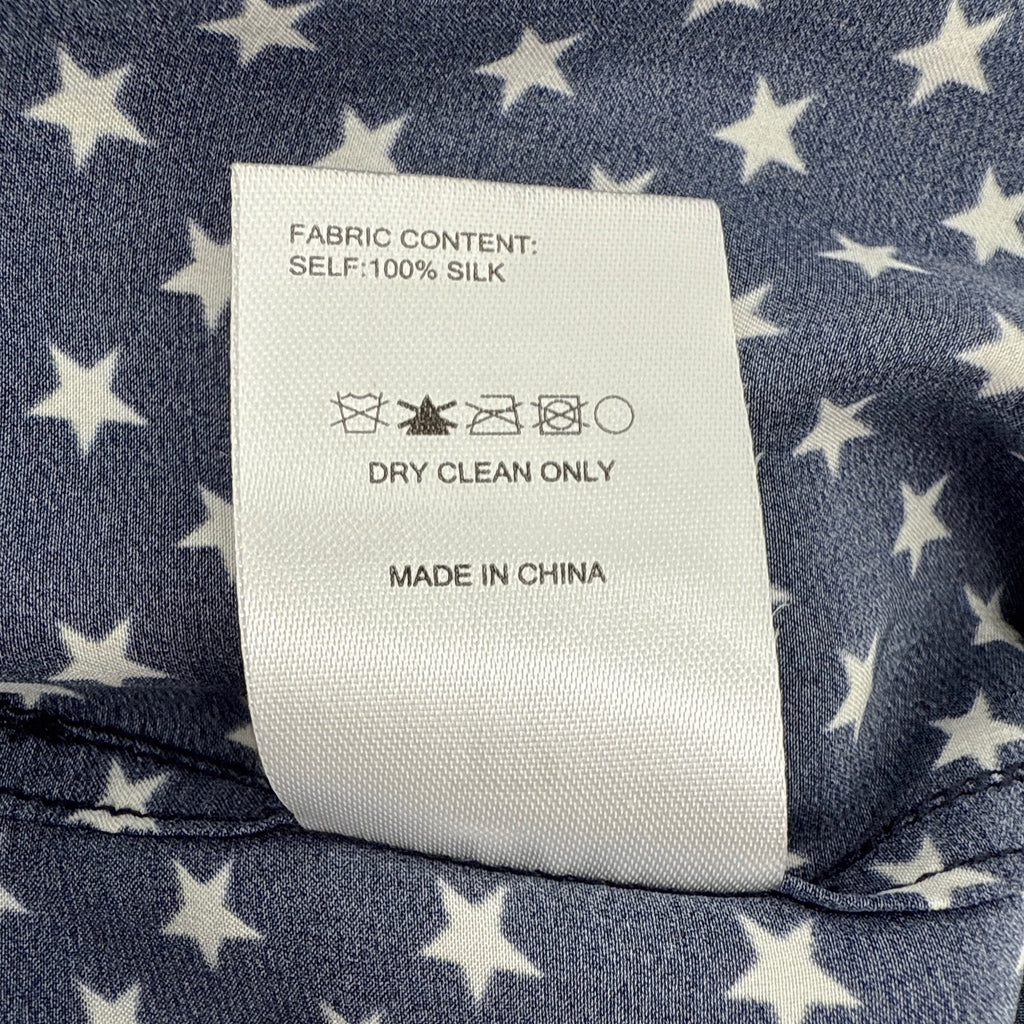 R13 Cowboy Dress in Silk Navy Star S