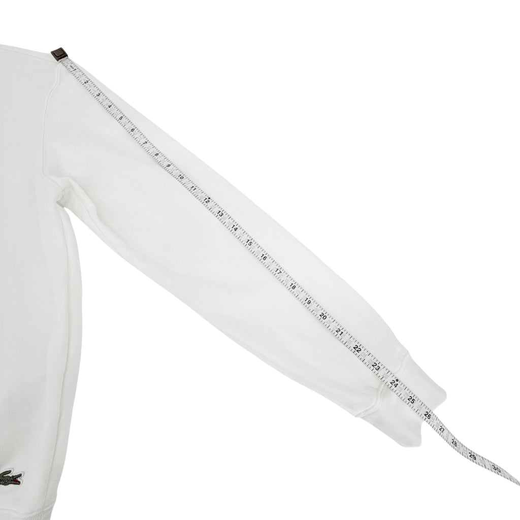 LACOSTE Classic Fit Crewneck Sweatshirt in White S