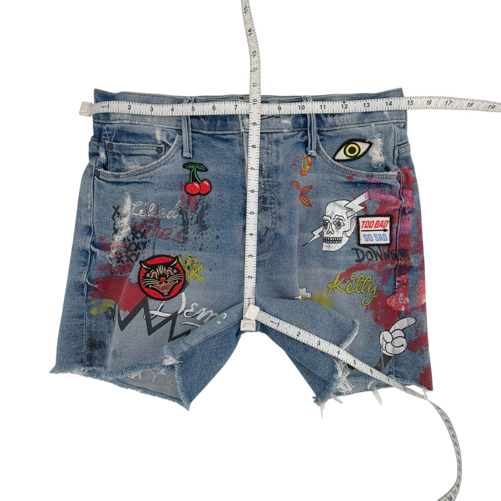 MOTHER The Vagabond Cuffed Shorts in Out of Gas 25