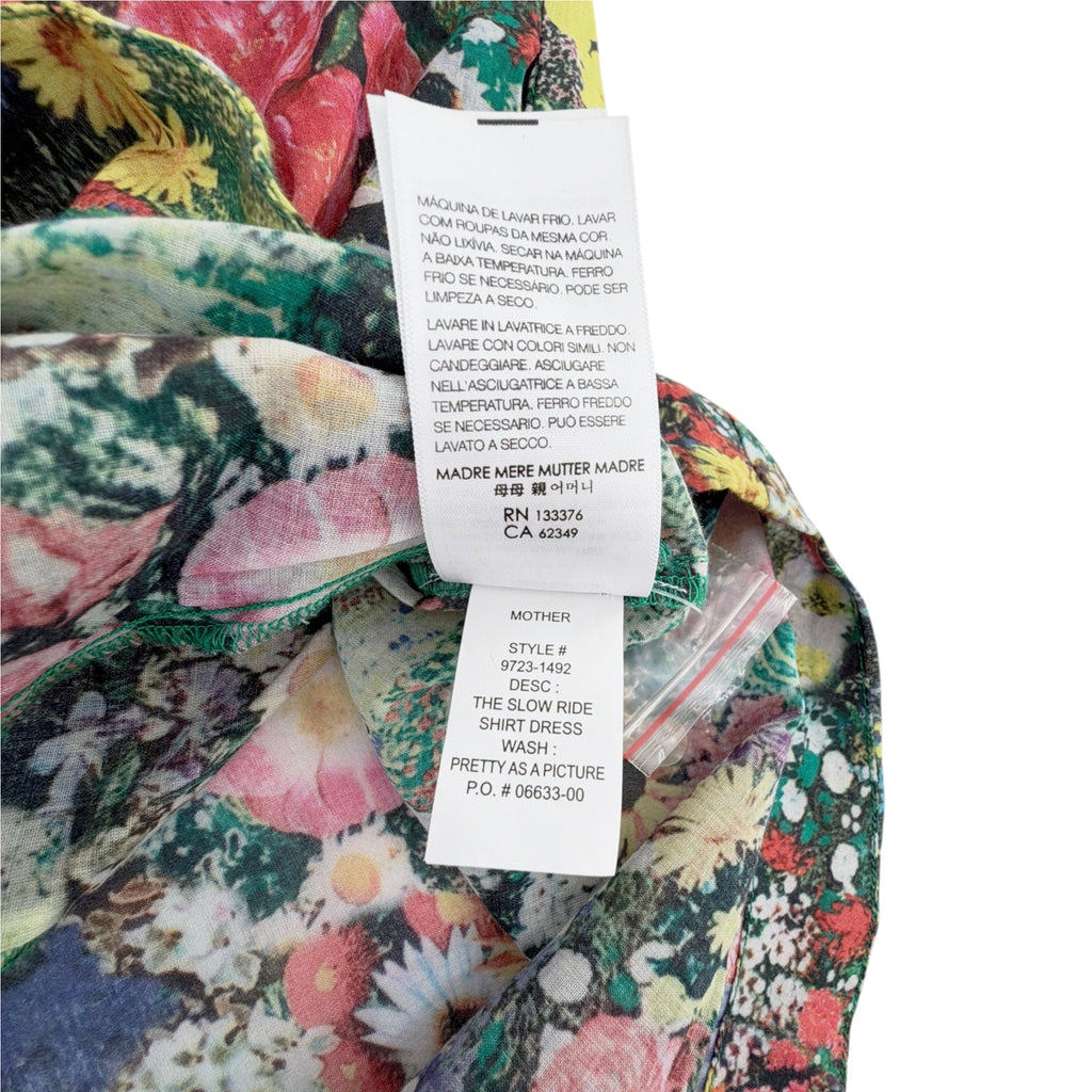 MOTHER The Slow Ride Shirt Dress in Pretty as a Picture S