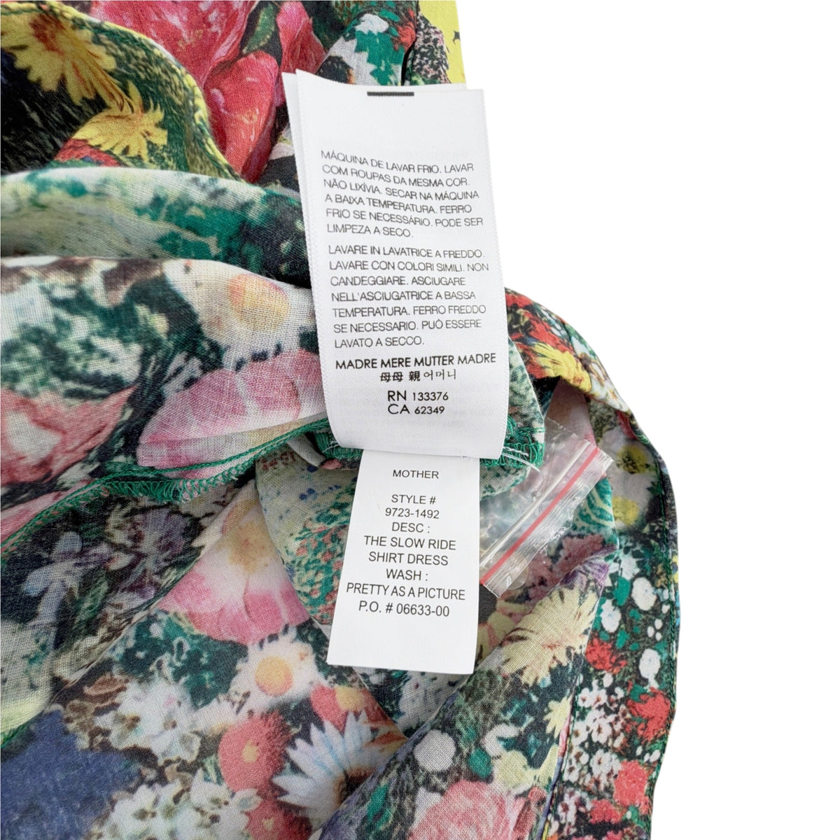 MOTHER The Slow Ride Shirt Dress in Pretty as a Picture S