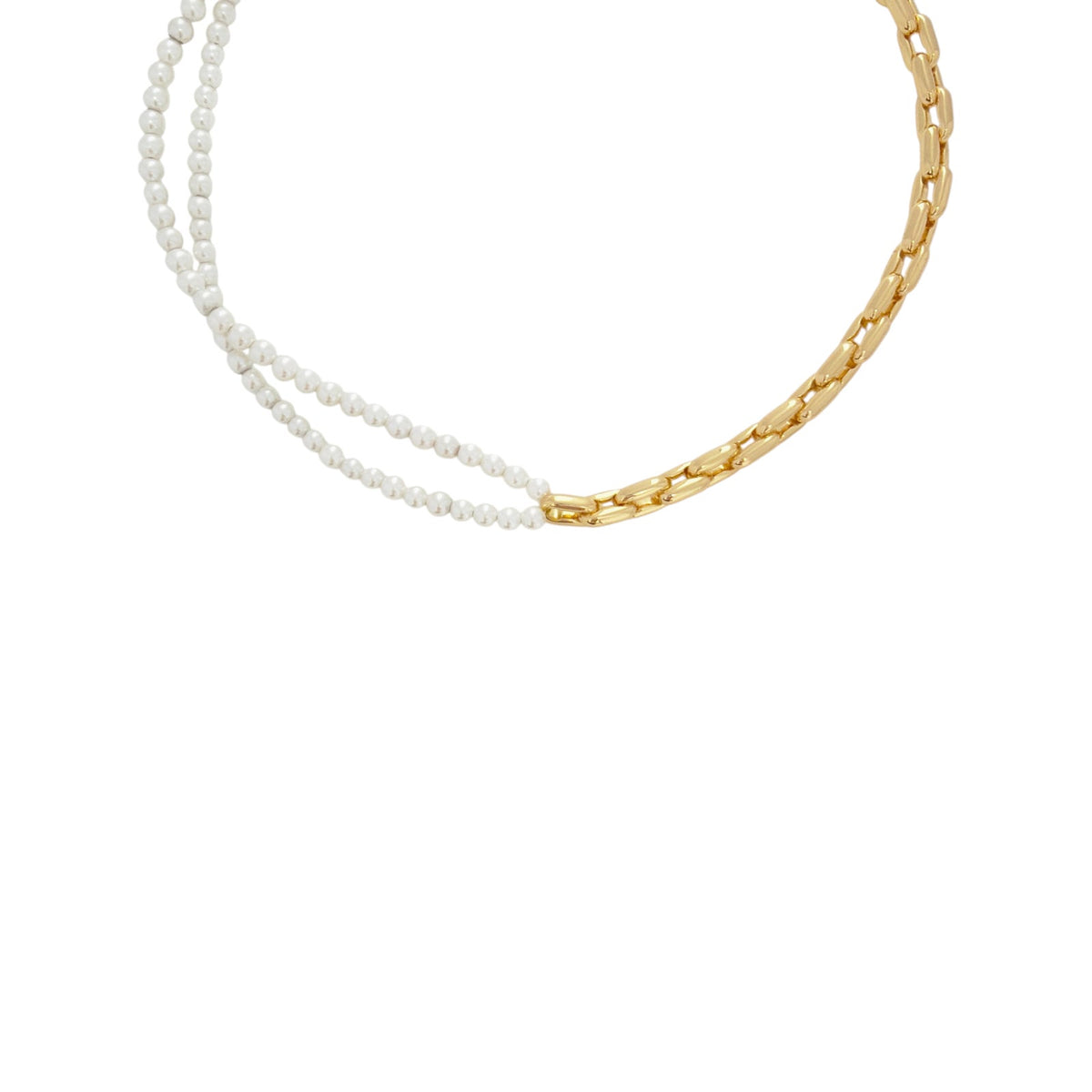 TIMELESS PEARLY Half and Half Necklace