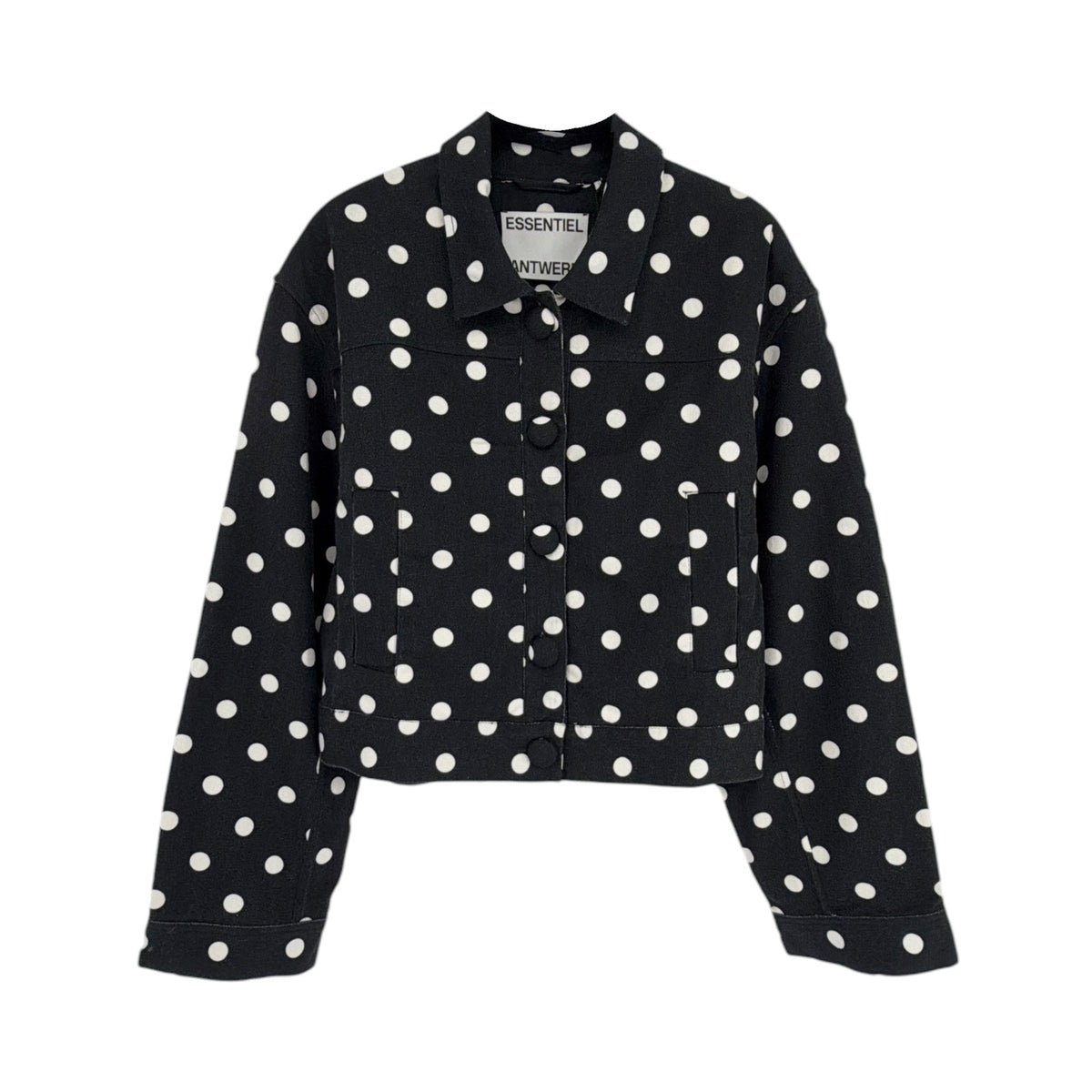 ESSENTIEL ANTWERP Jaborosa Boxy Cropped Jacket Black S