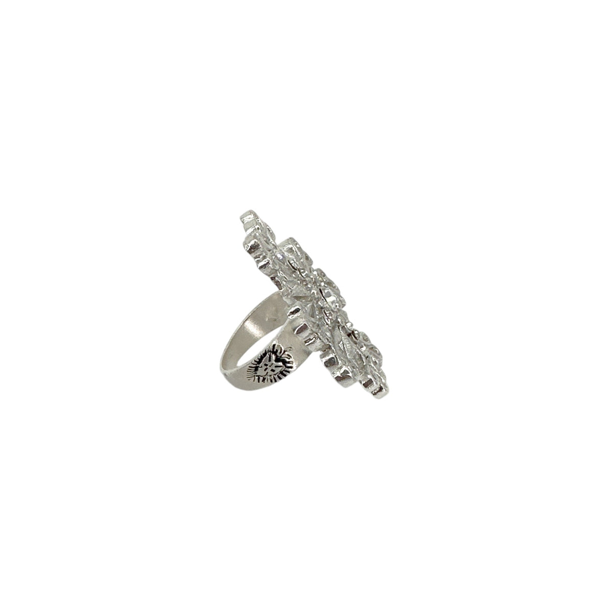 VSA Electra Cross Ring in Silver Size 6
