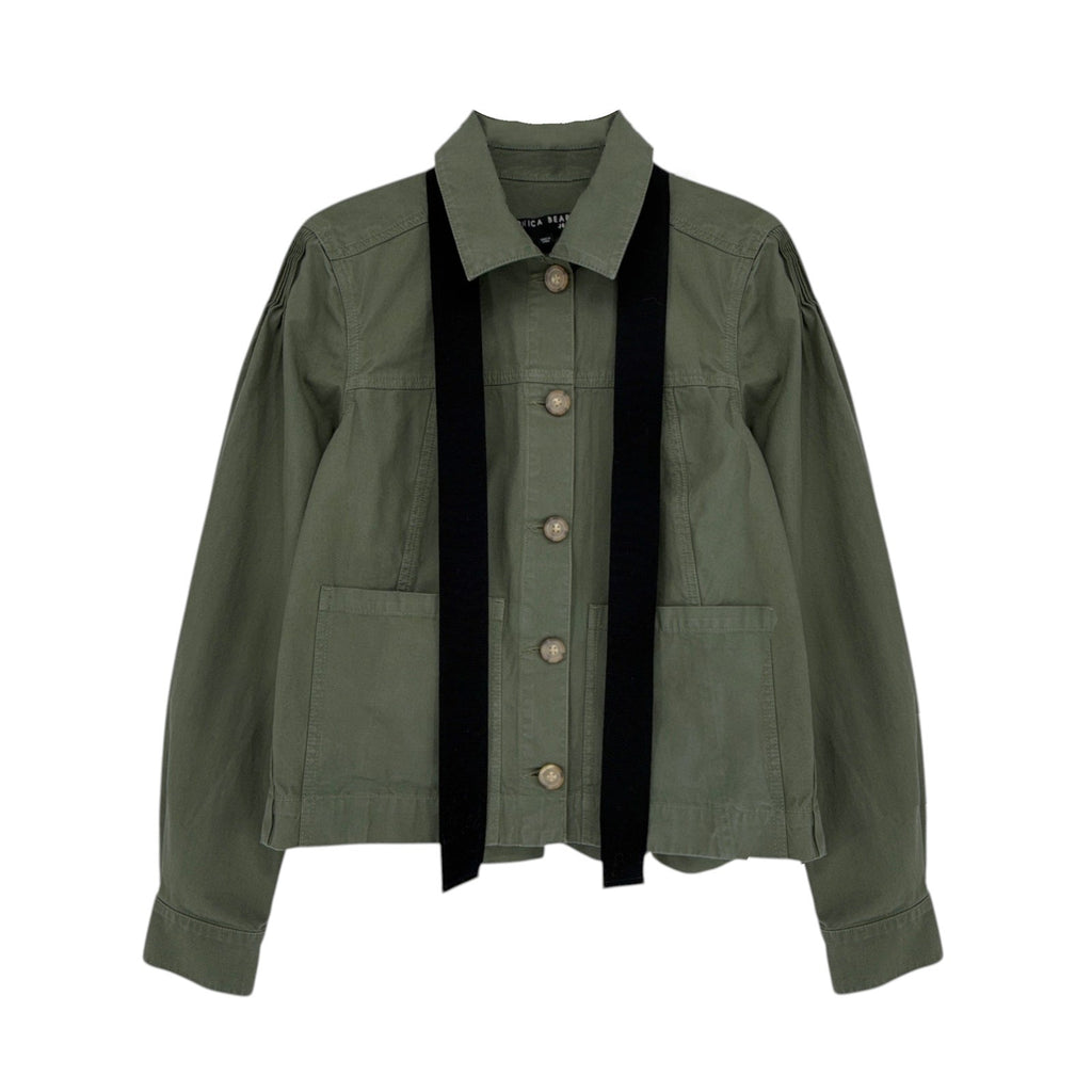 VERONICA BEARD Weslyn Jacket Army Green XS