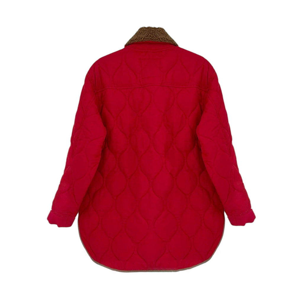 ALEX MILL Wembley Quilted Jacket In Red S