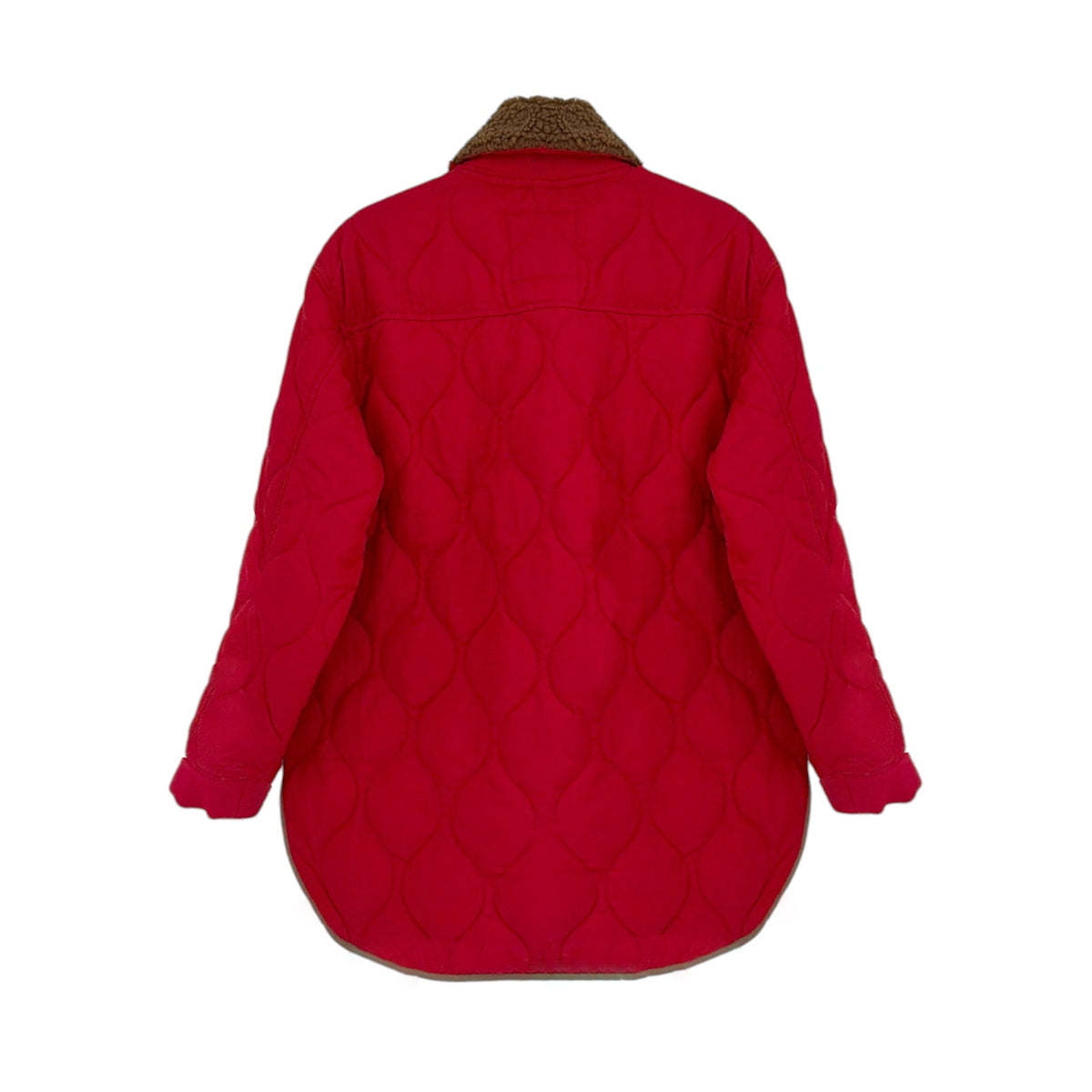 ALEX MILL Wembley Quilted Jacket In Red S