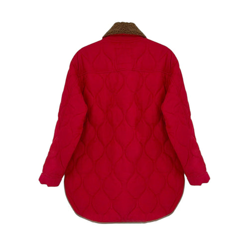 ALEX MILL Wembley Quilted Jacket In Red S