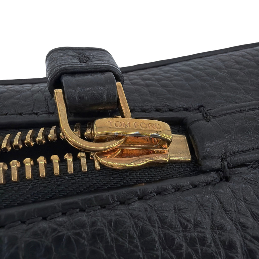 TOM FORD Medium Leather Cosmetics Case in Black