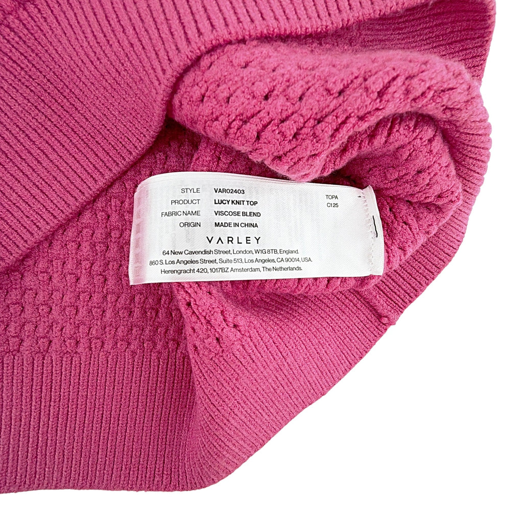 VARLEY Lucy Knit Top in Ibis Rose S