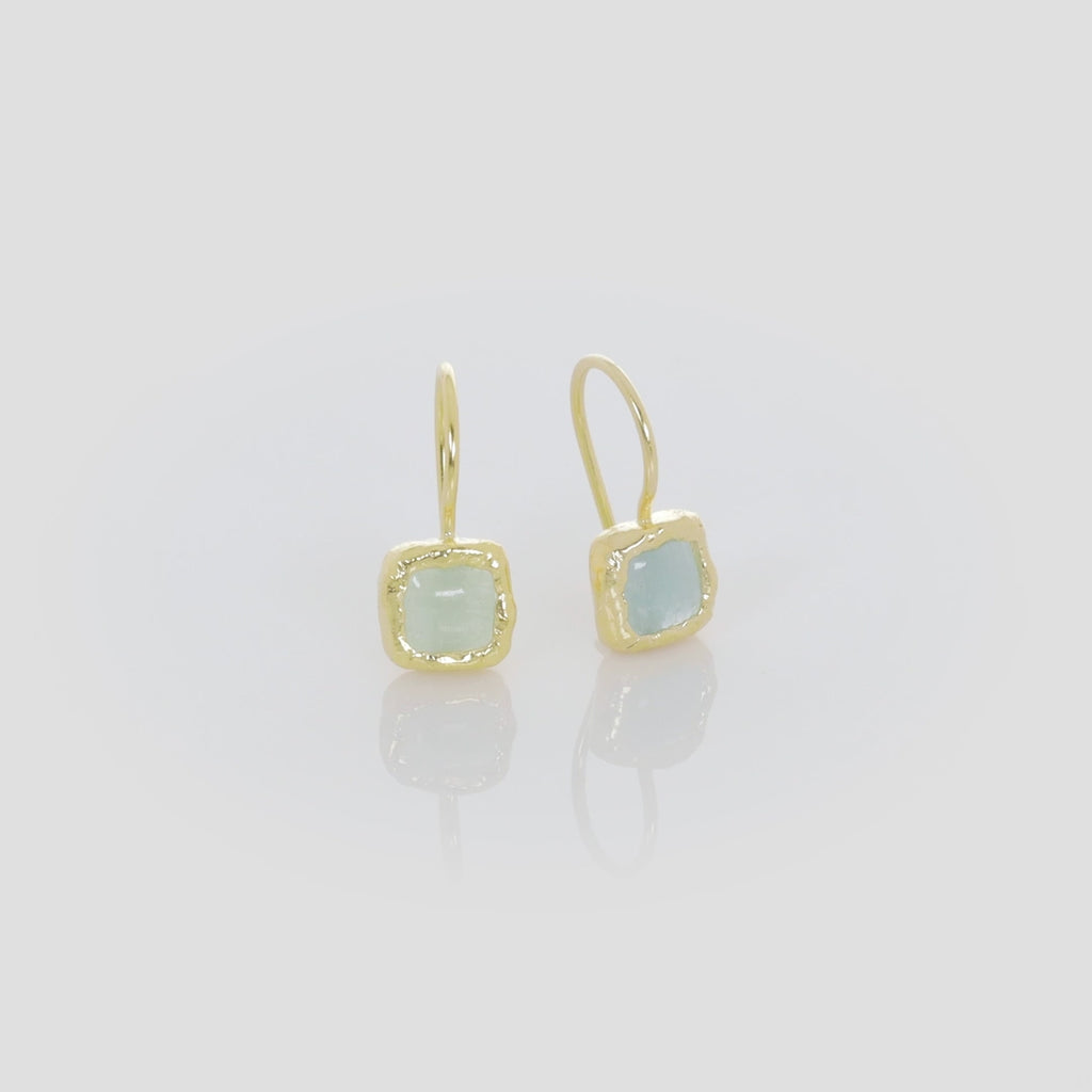 SILPADA Mediterra Natural Aquamarine Petite Drop Earrings