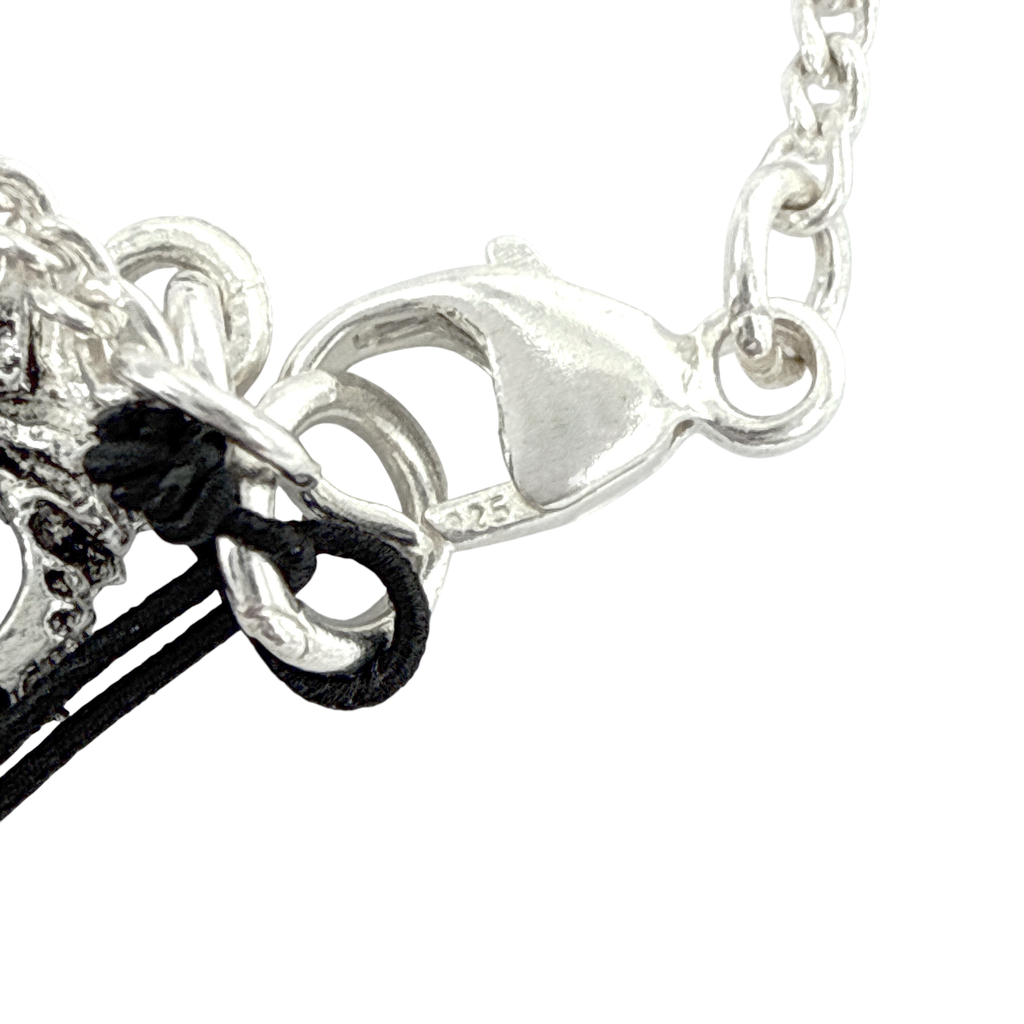 VSA Cloister Sacred Heart Charm Necklace in Silver