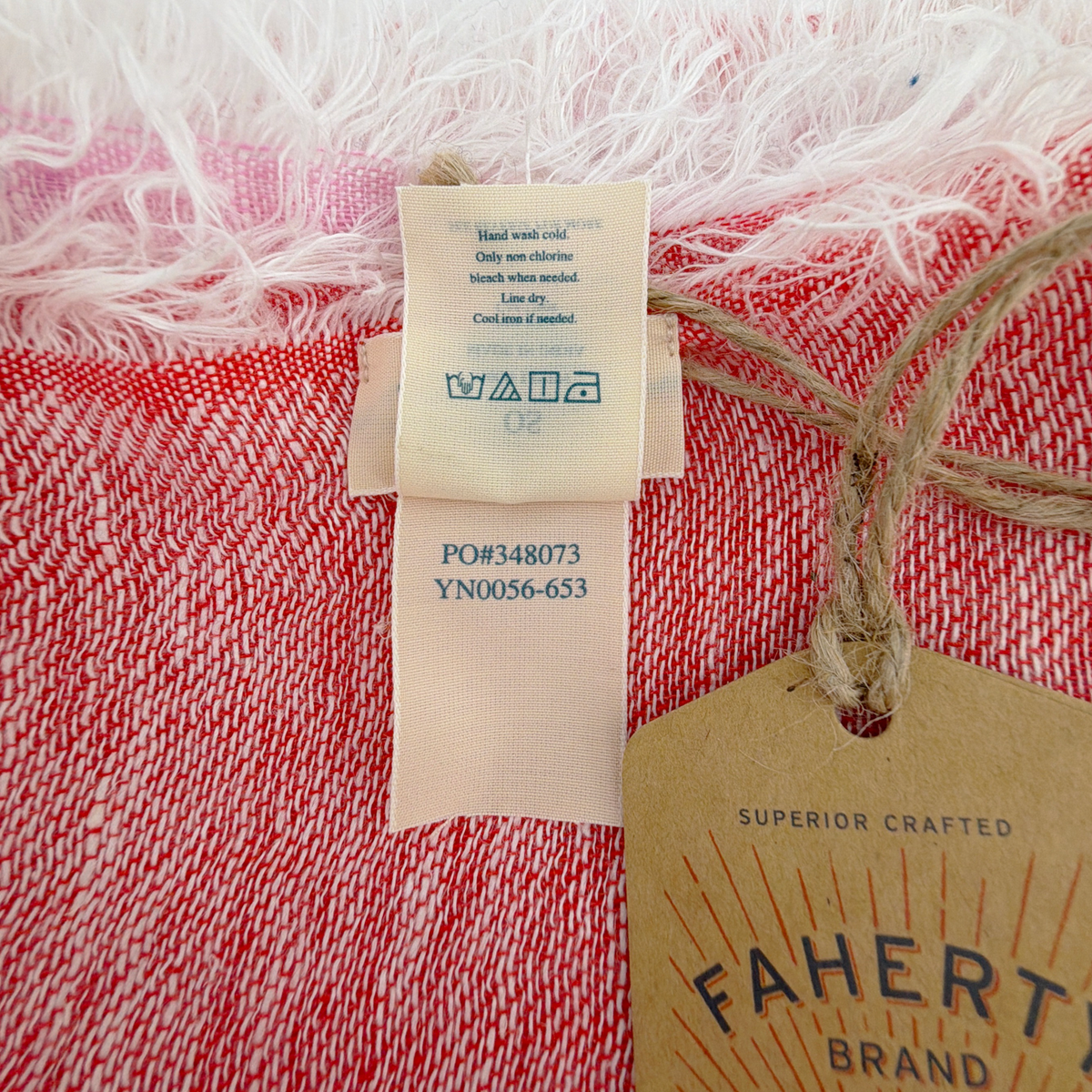 FAHERTY Colorblock Oblong Scarf in Fuchsia